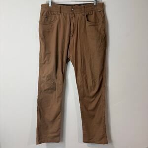 Howler Bros Men's Frontside 5 Pocket Chino Brown Cotton Stretch 32
